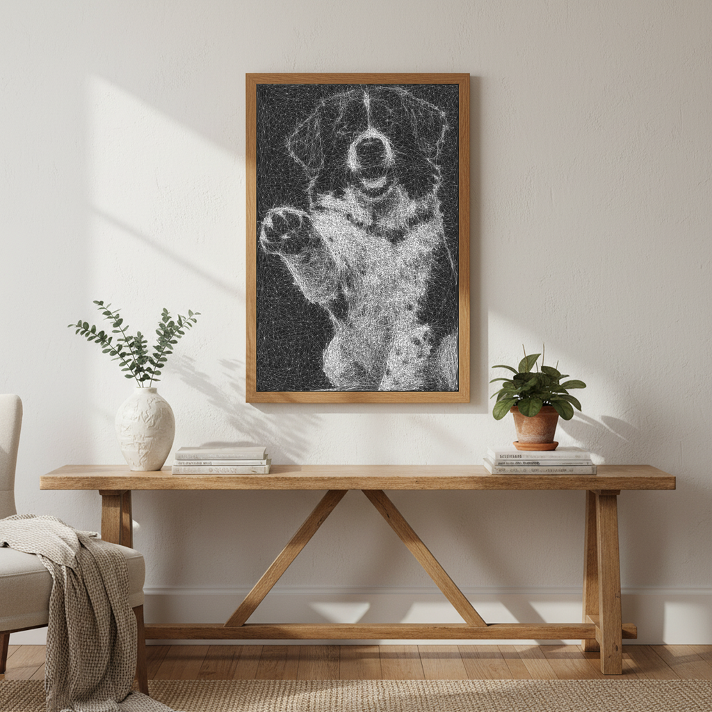 The Perfect Gift: Hand-Woven Portrait Painting For Your Love Border Collie