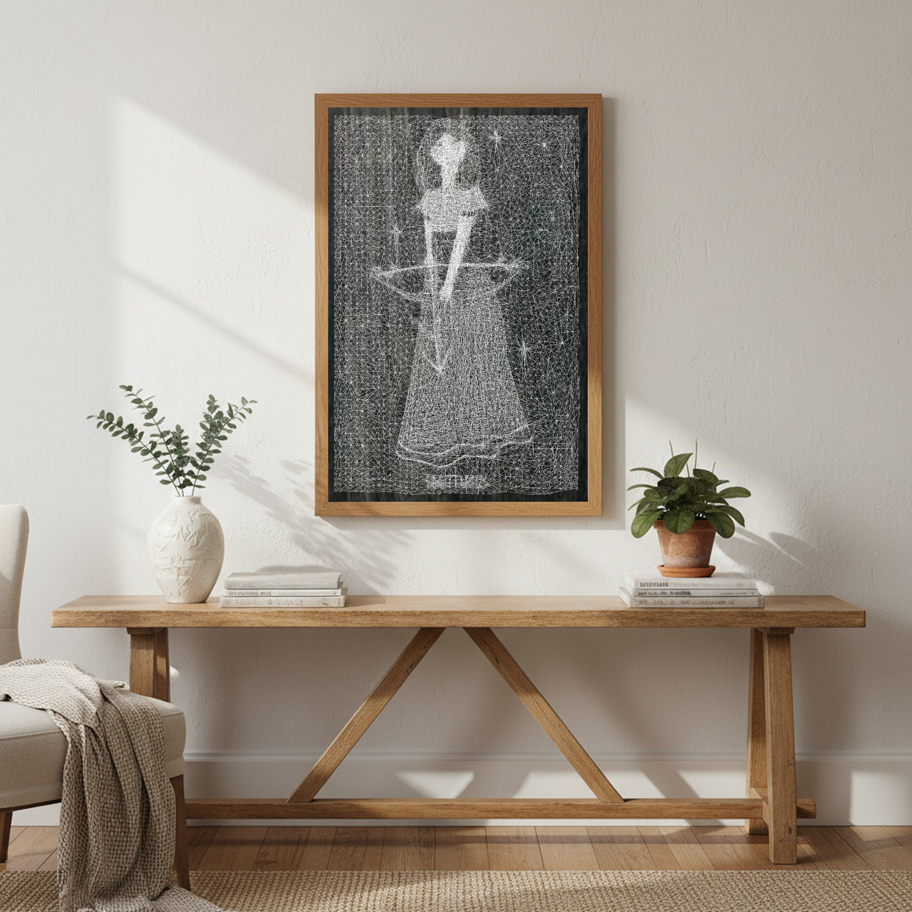 String Art - Sagittarius Zodiac Sign Astrology Floral Divine Feminine Nature Pagan Wiccan Folk - Home Decor - House Warming Gift