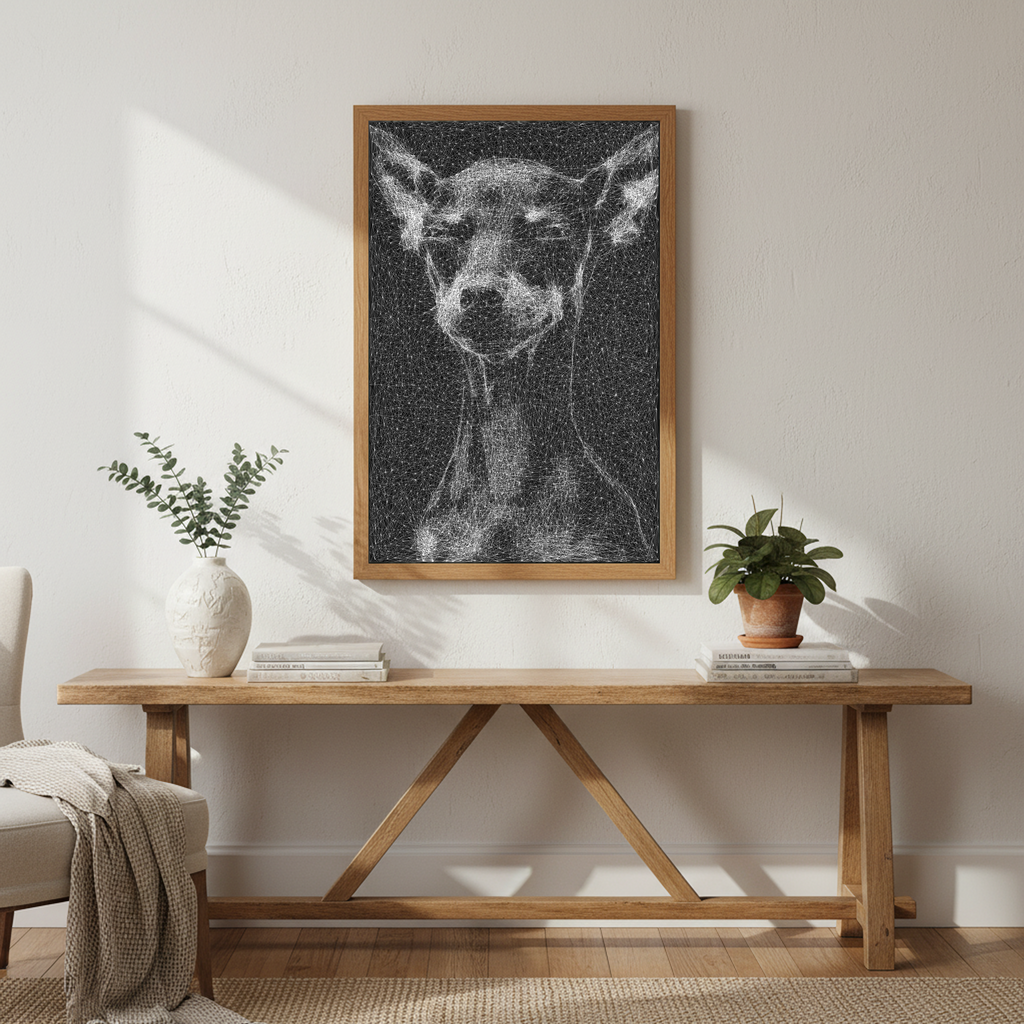 The Perfect Gift: Hand-Woven Portrait Painting For Your Love Miniature Pinscher