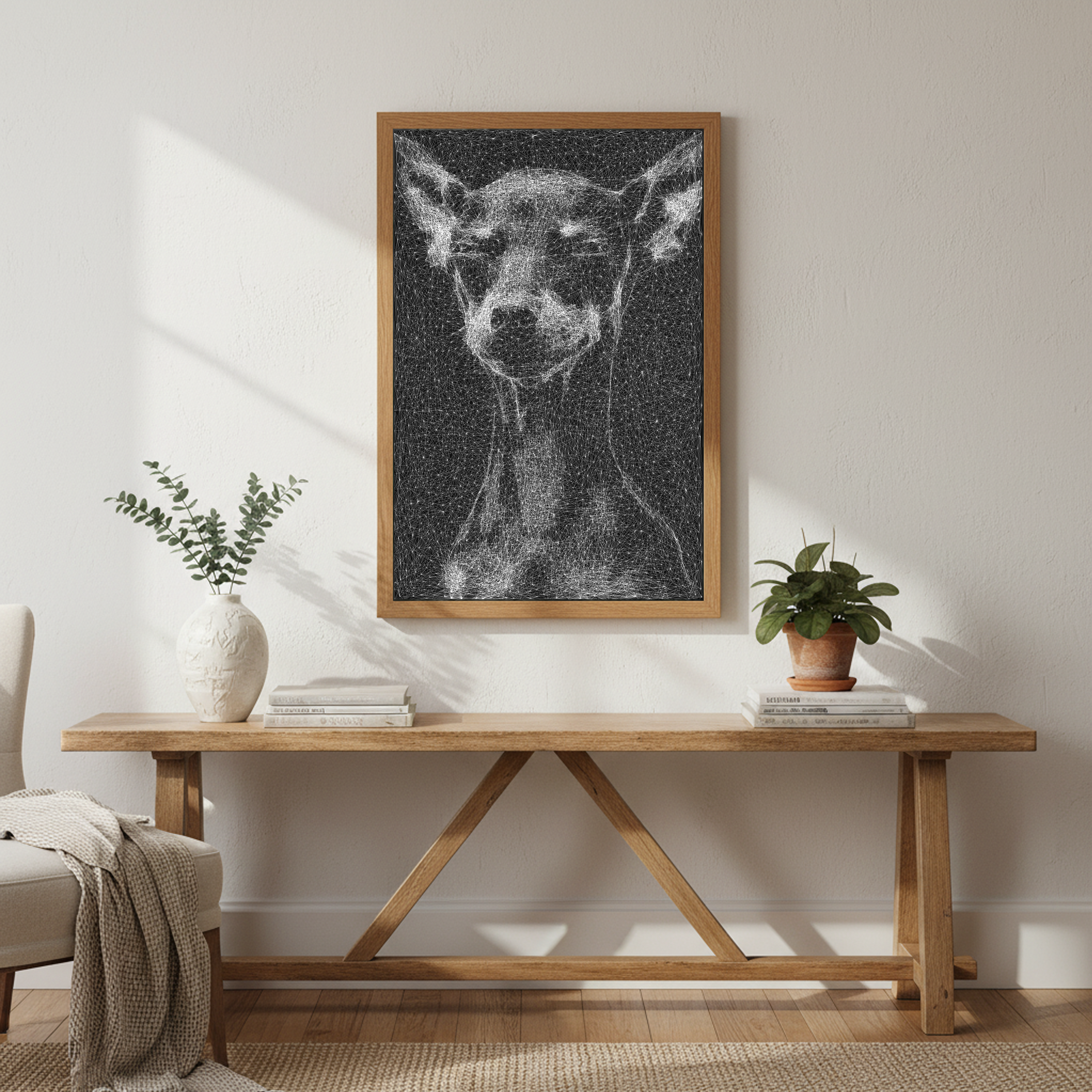 The Perfect Gift: Hand-Woven Portrait Painting For Your Love Miniature Pinscher