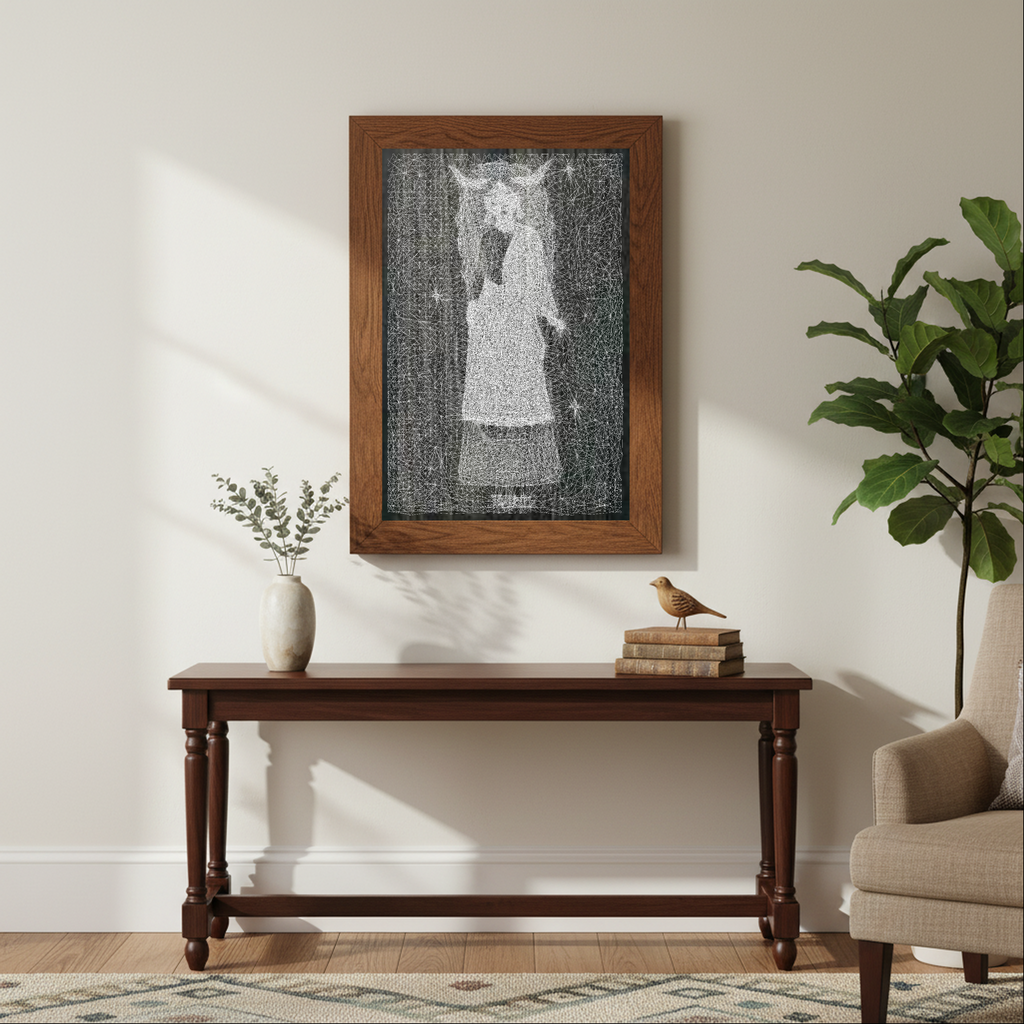 String Art - Taurus Zodiac Sign Astrology Goddess Bull Altar Decoration Pagan Wiccan Folk Art - Home Decor - House Warming Gift (Copy)