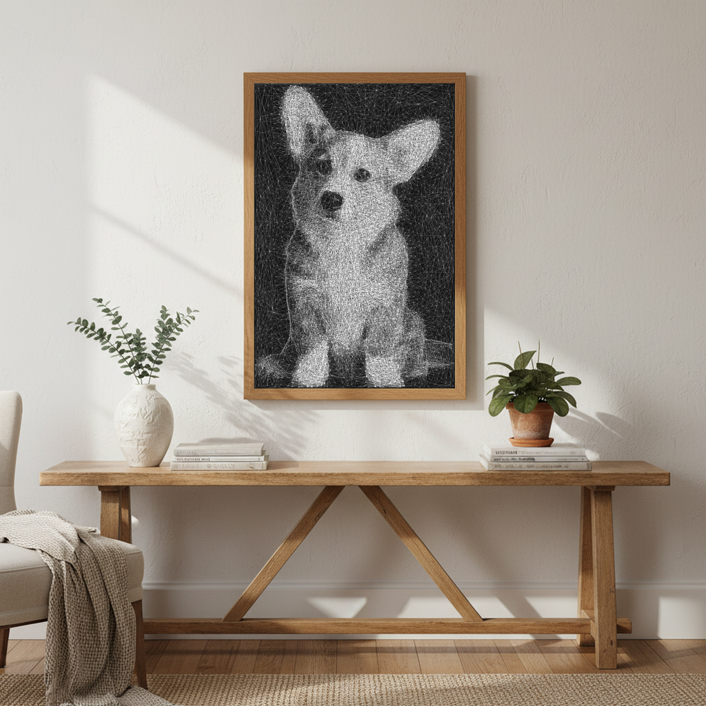 The Perfect Gift: Hand-Woven Portrait Painting For Your Love Corgi Corgi