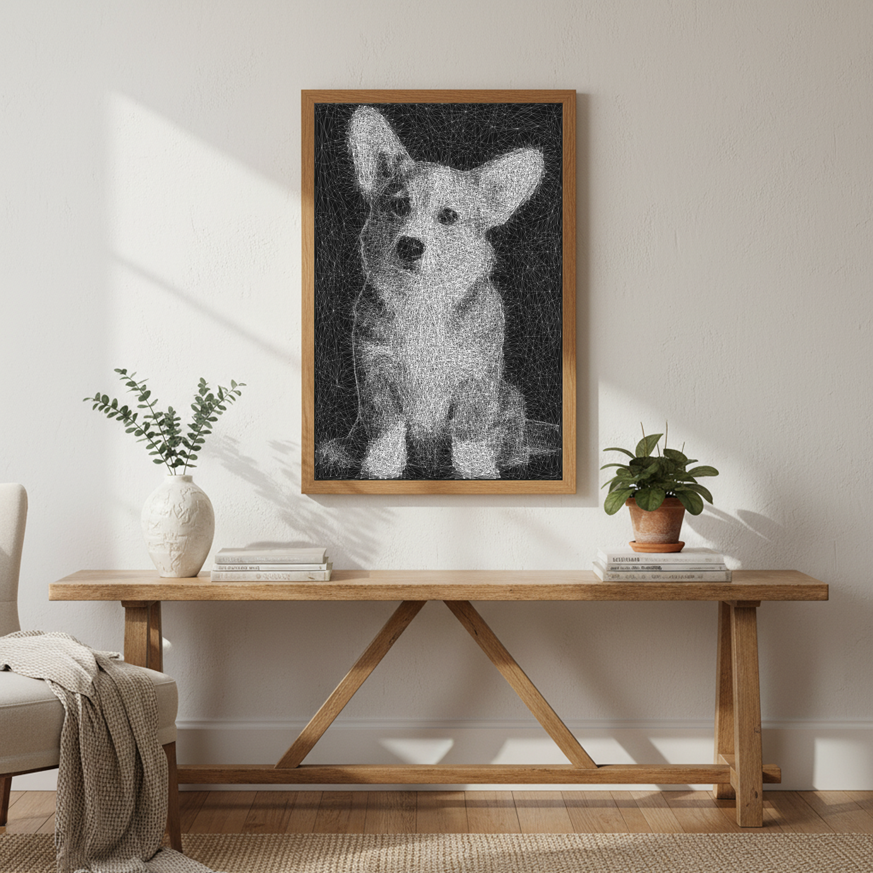 The Perfect Gift: Hand-Woven Portrait Painting For Your Love Corgi Corgi